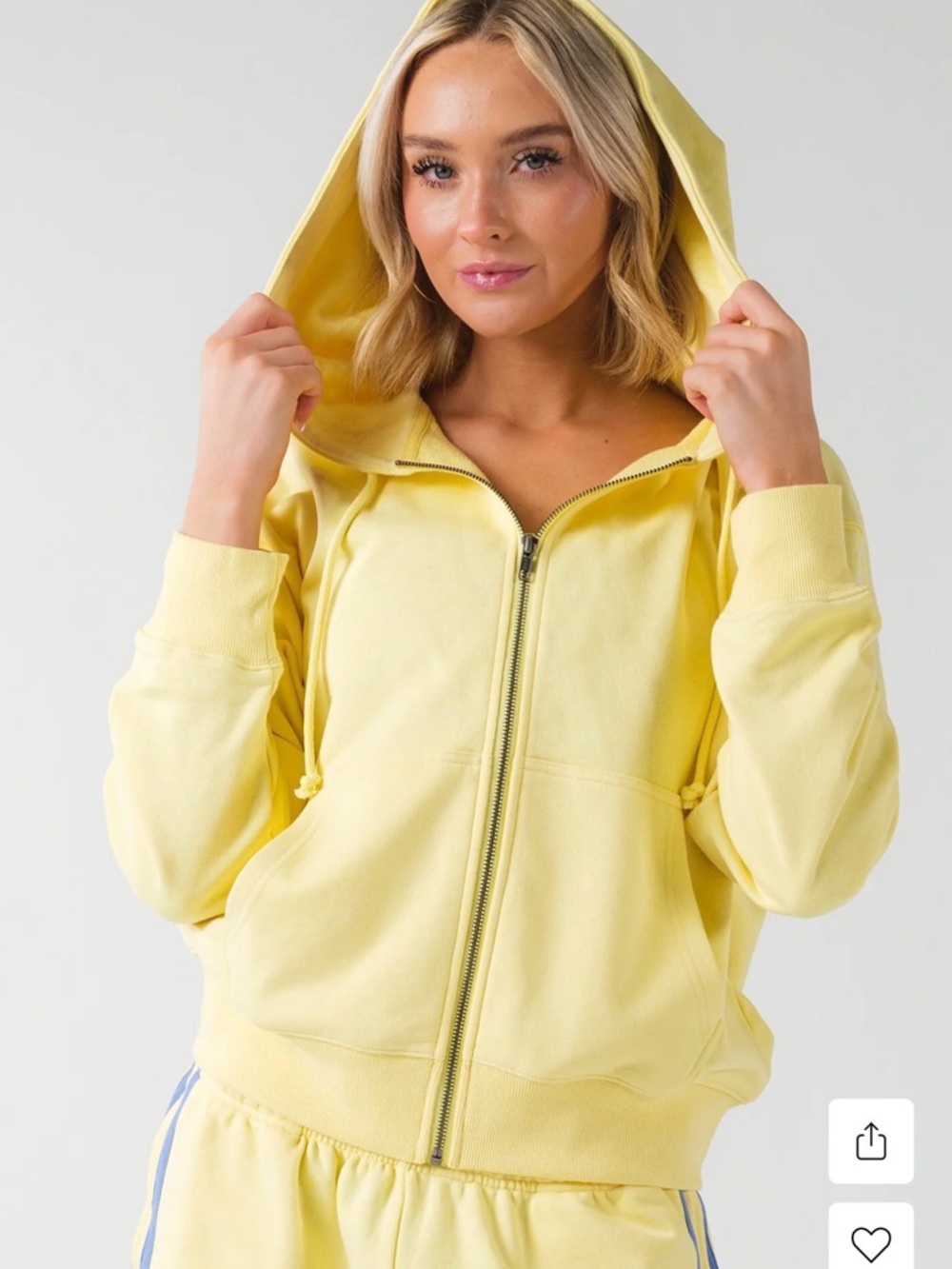 ACTA Lemon Tide Zip-Up Hooded Sweatshirt